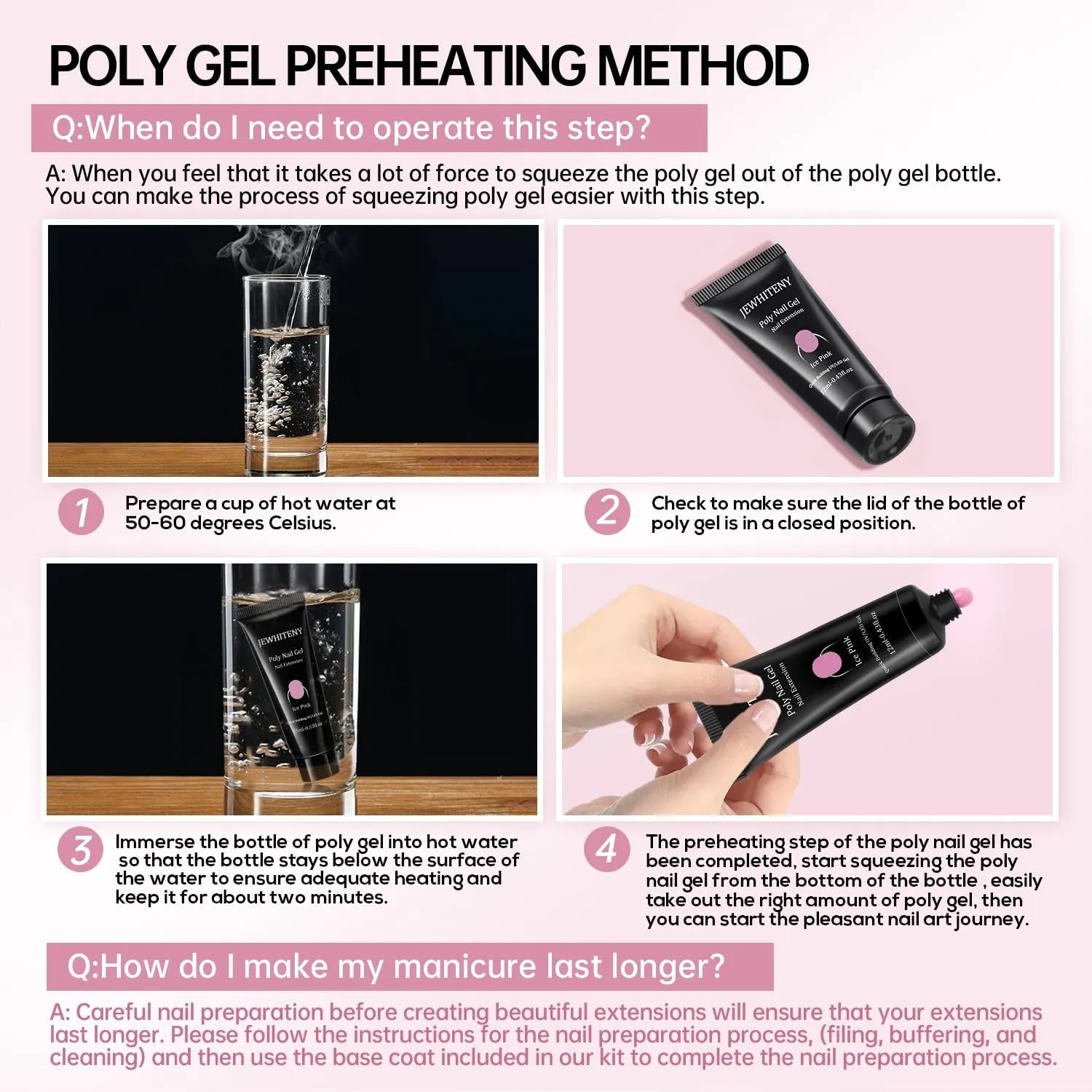 14-Piece Poly Gel Nail Art Kit with Mini UV Lamp and Essential Nail Tools for Beginners