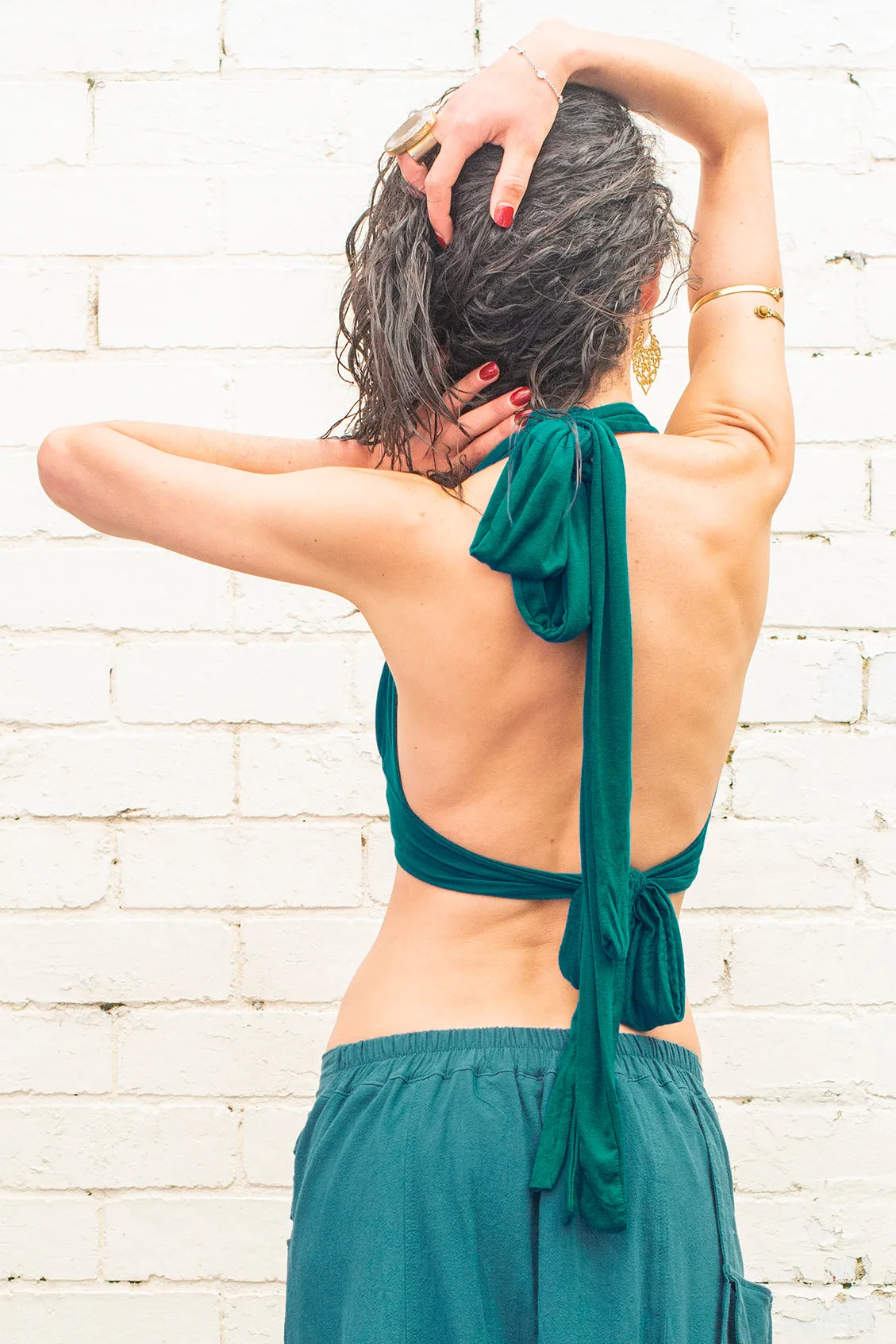 Ariel Crop Top in Teal