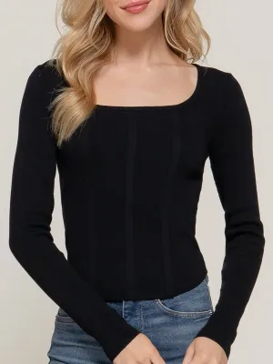 Black Sweater Top