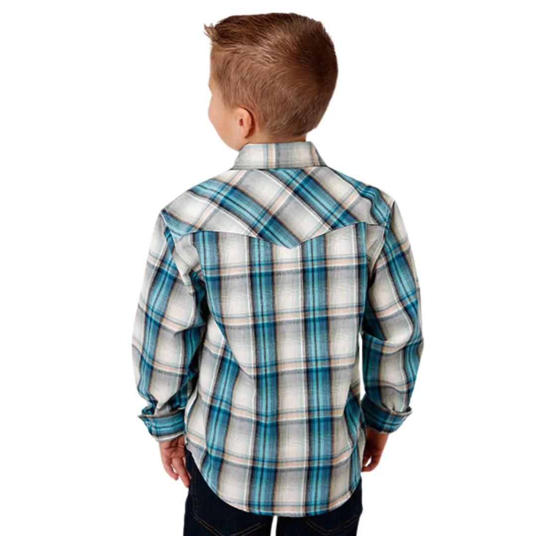 Boy’s Long Sleeve Snap Plaid Shirt 03-030-0062-0753