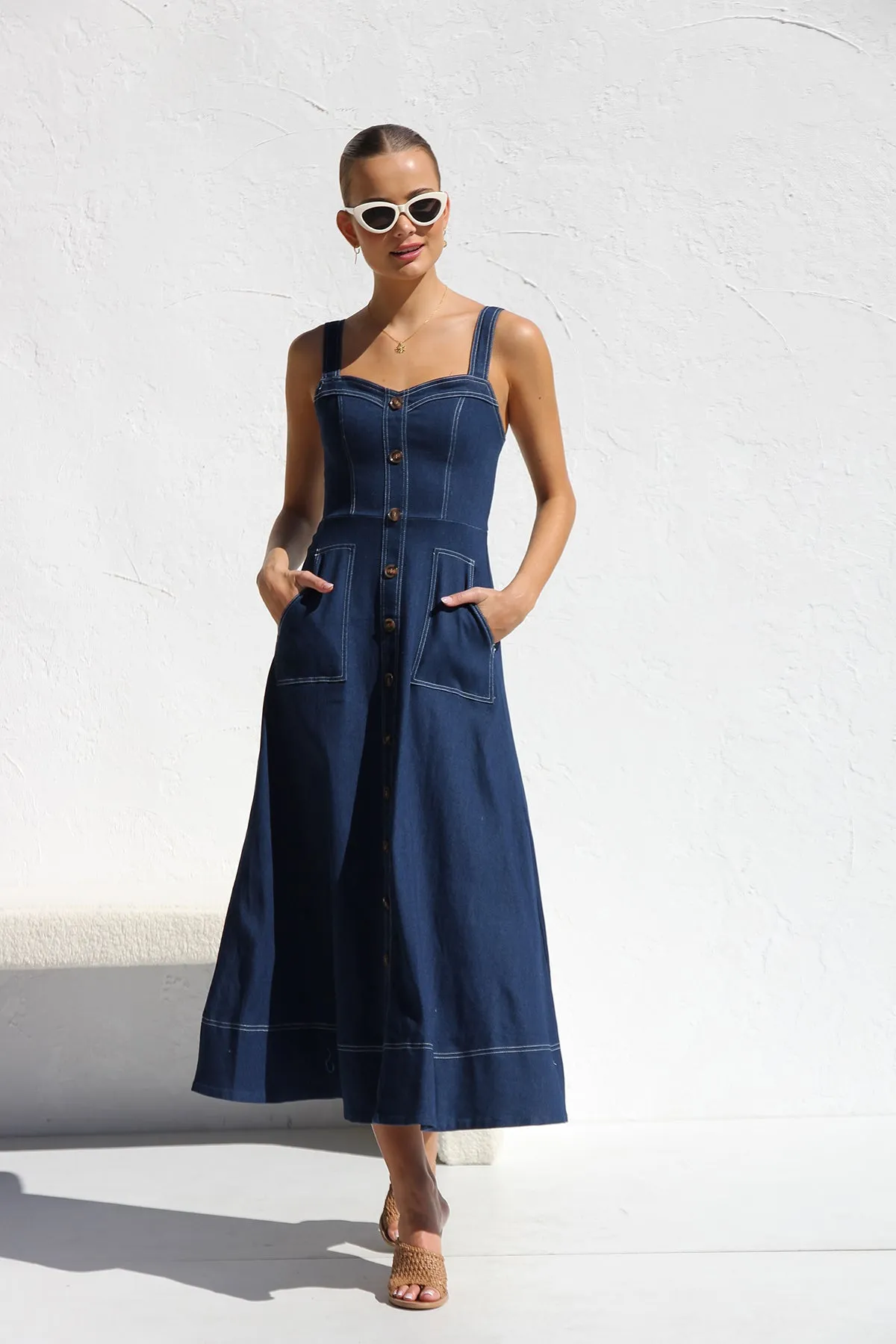 Cadence - Cassia Indigo Dress
