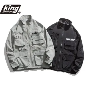 Cargo Jackets Streetwear Hip Hop Buckles Camouflage Military