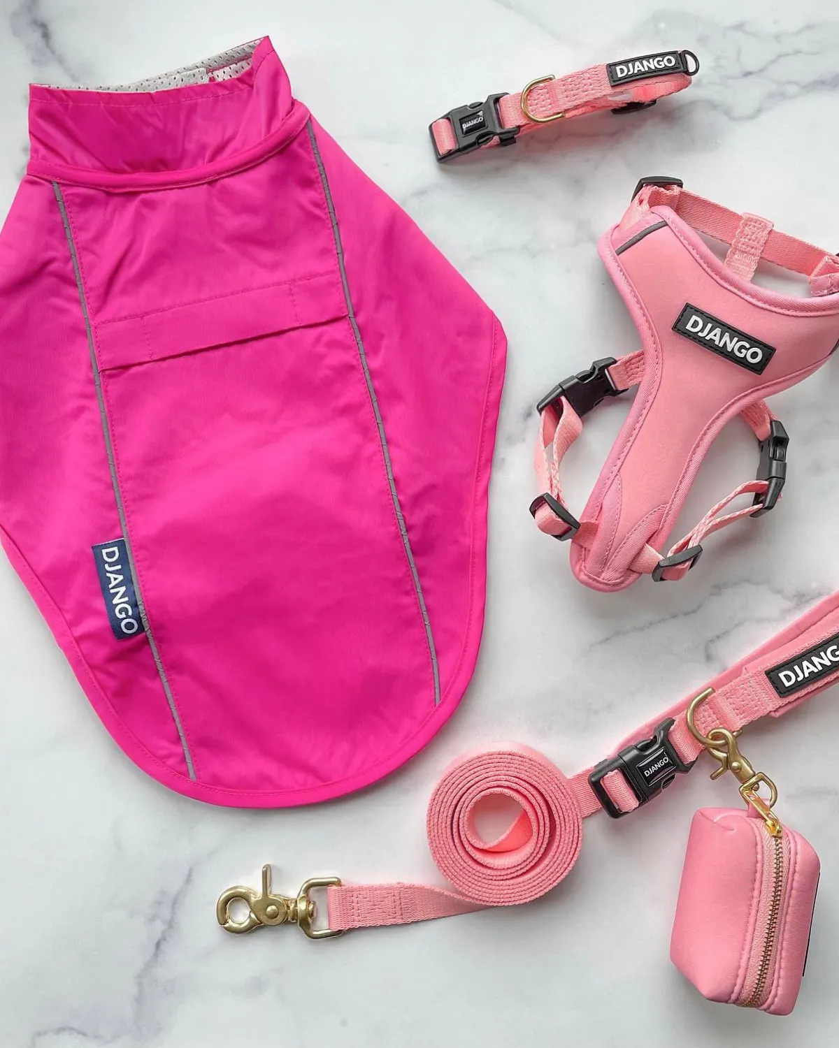 City Slicker All-Weather Dog Jacket & Raincoat - Cerise Pink