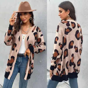 Cozy Leopard Print Cardigan