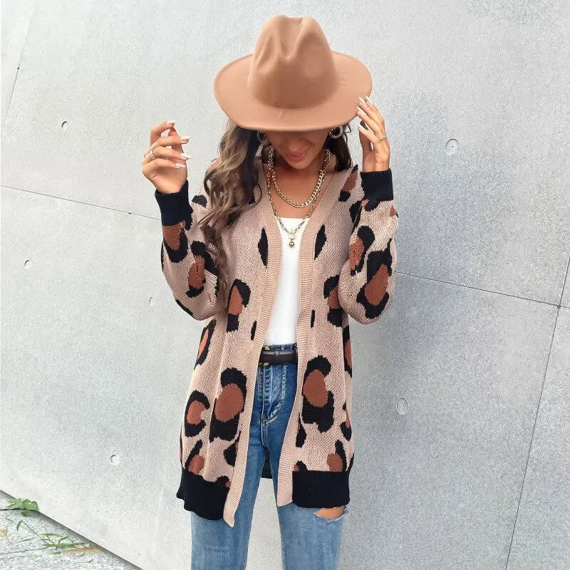 Cozy Leopard Print Cardigan