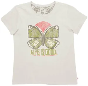 Creamy Butterfly T-Shirt by Life is good
