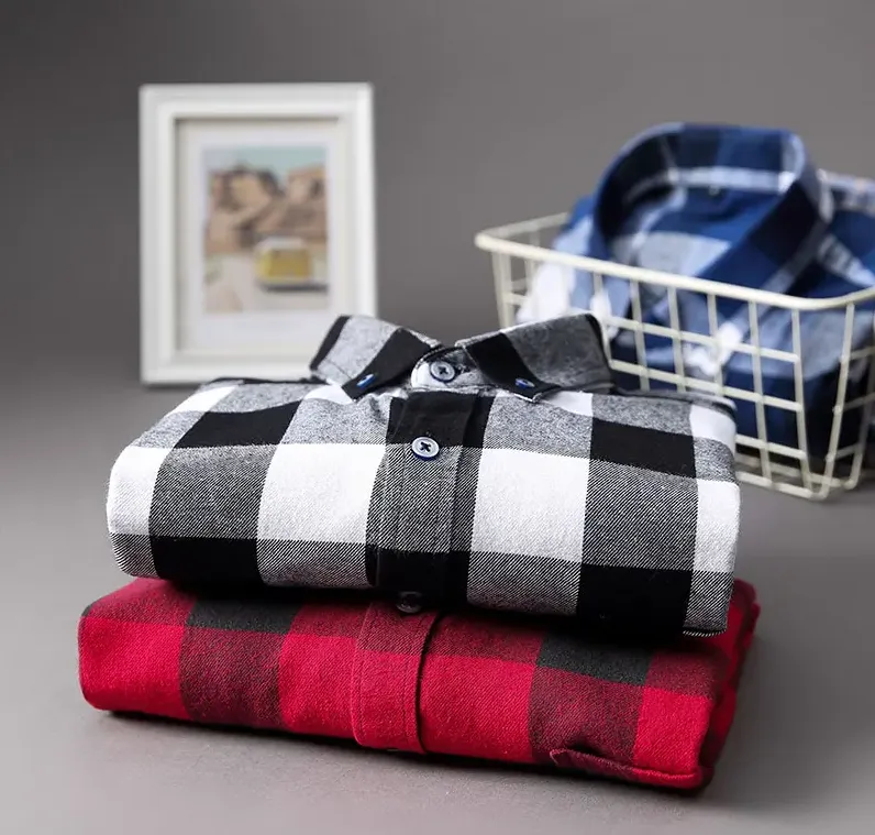 DAPPER STREET SUPPLY CO. - Men's Style Casual 100% Cotton Flannel Shirt