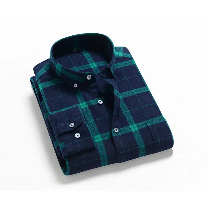 DAPPER STREET SUPPLY CO. - Men's Style Casual 100% Cotton Flannel Shirt