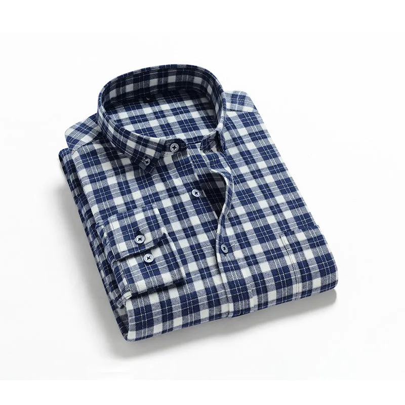 DAPPER STREET SUPPLY CO. - Men's Style Casual 100% Cotton Flannel Shirt