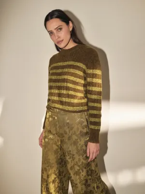 Dedra Stripe Knit | Fir Green