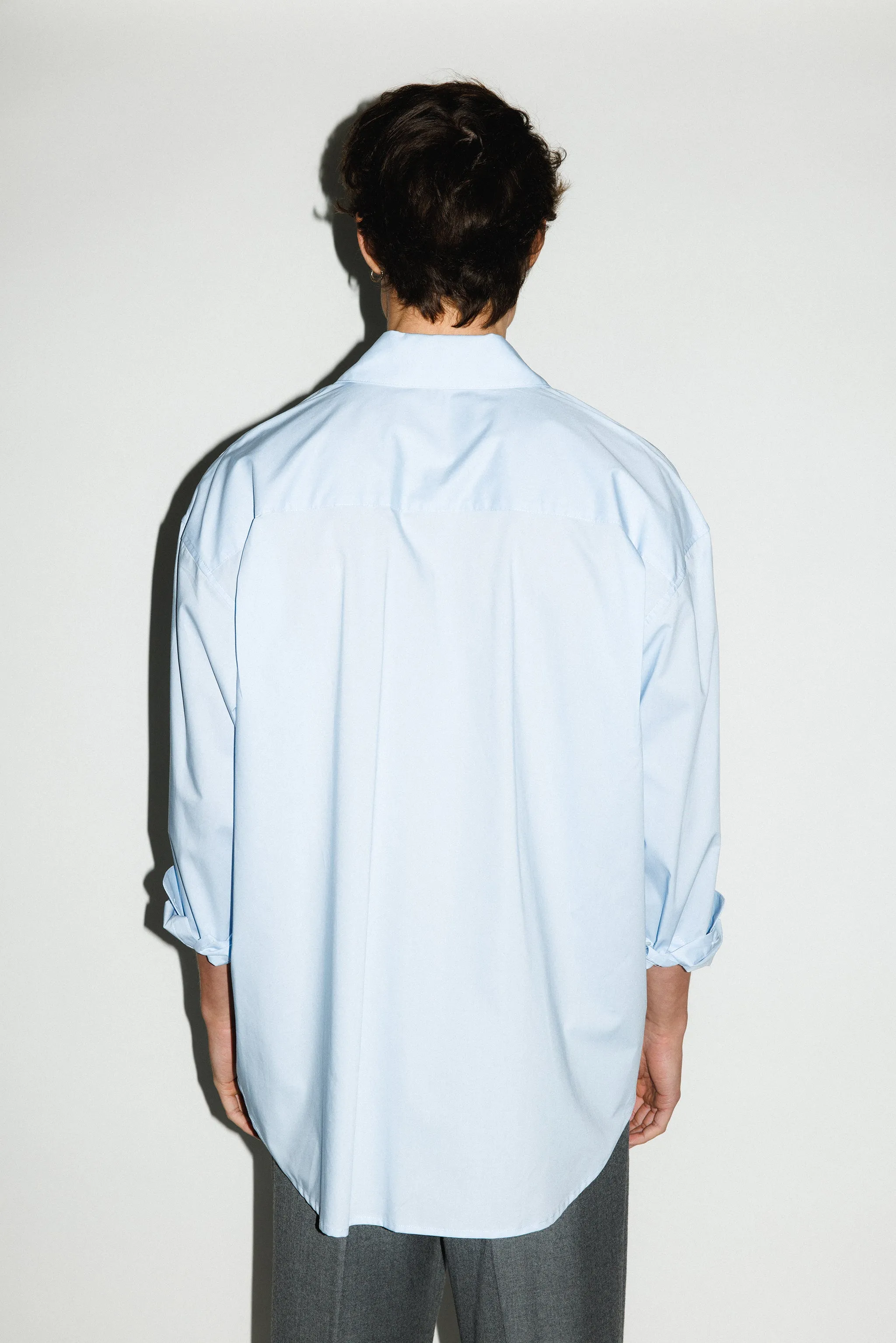 Del Mar Oversized Shirt  |  Powder Blue