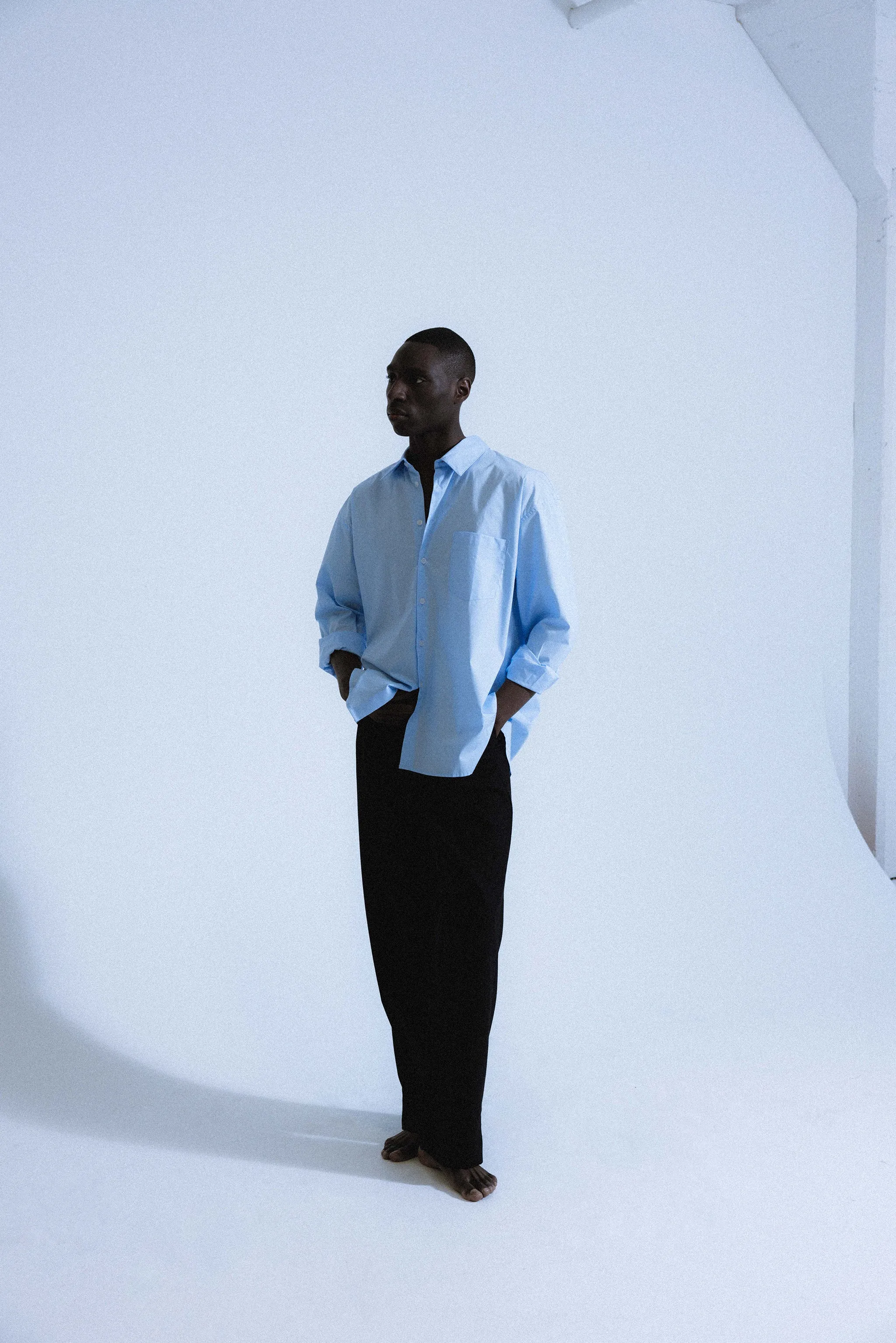 Del Mar Oversized Shirt  |  Powder Blue