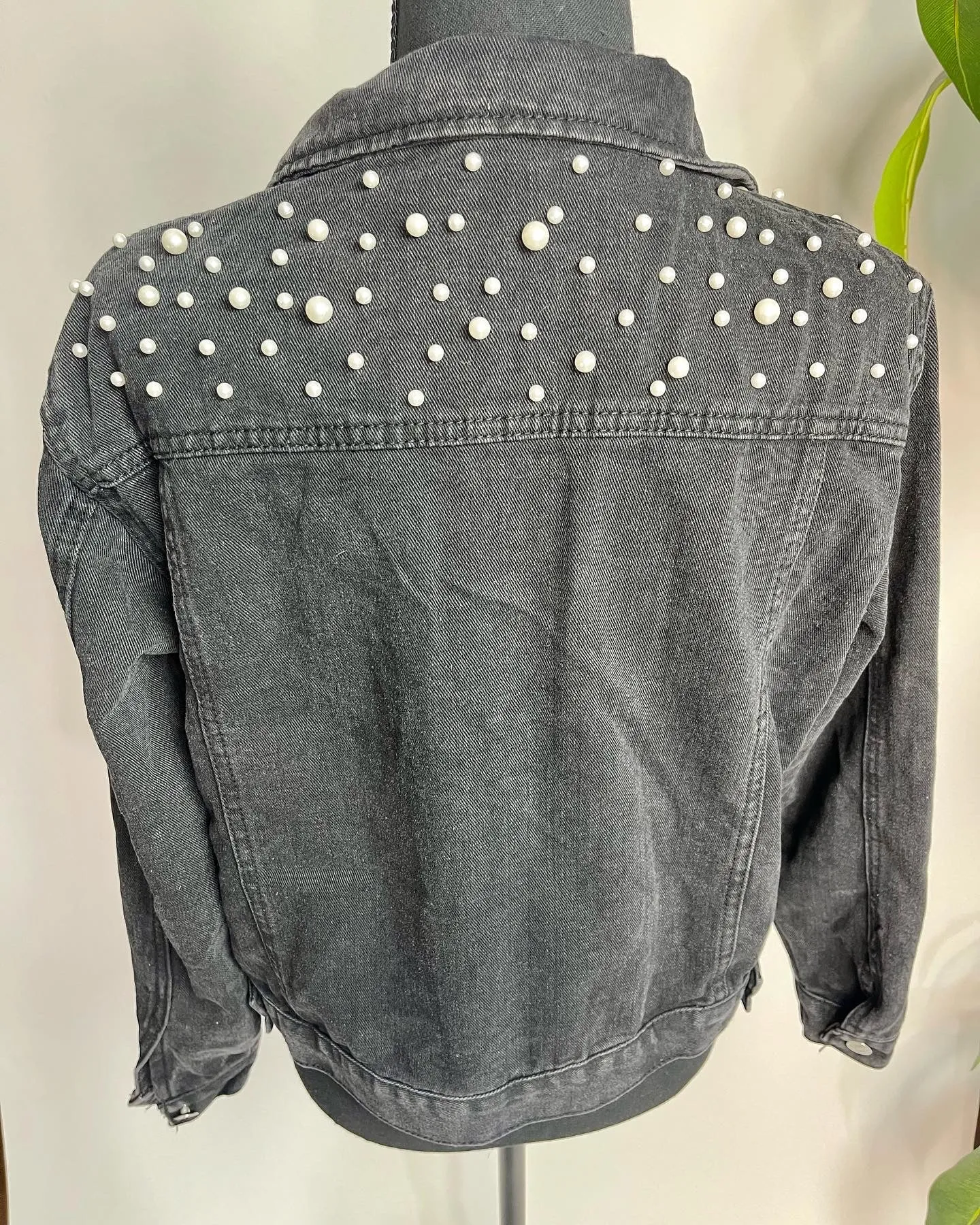 Denim Pearls Jacket