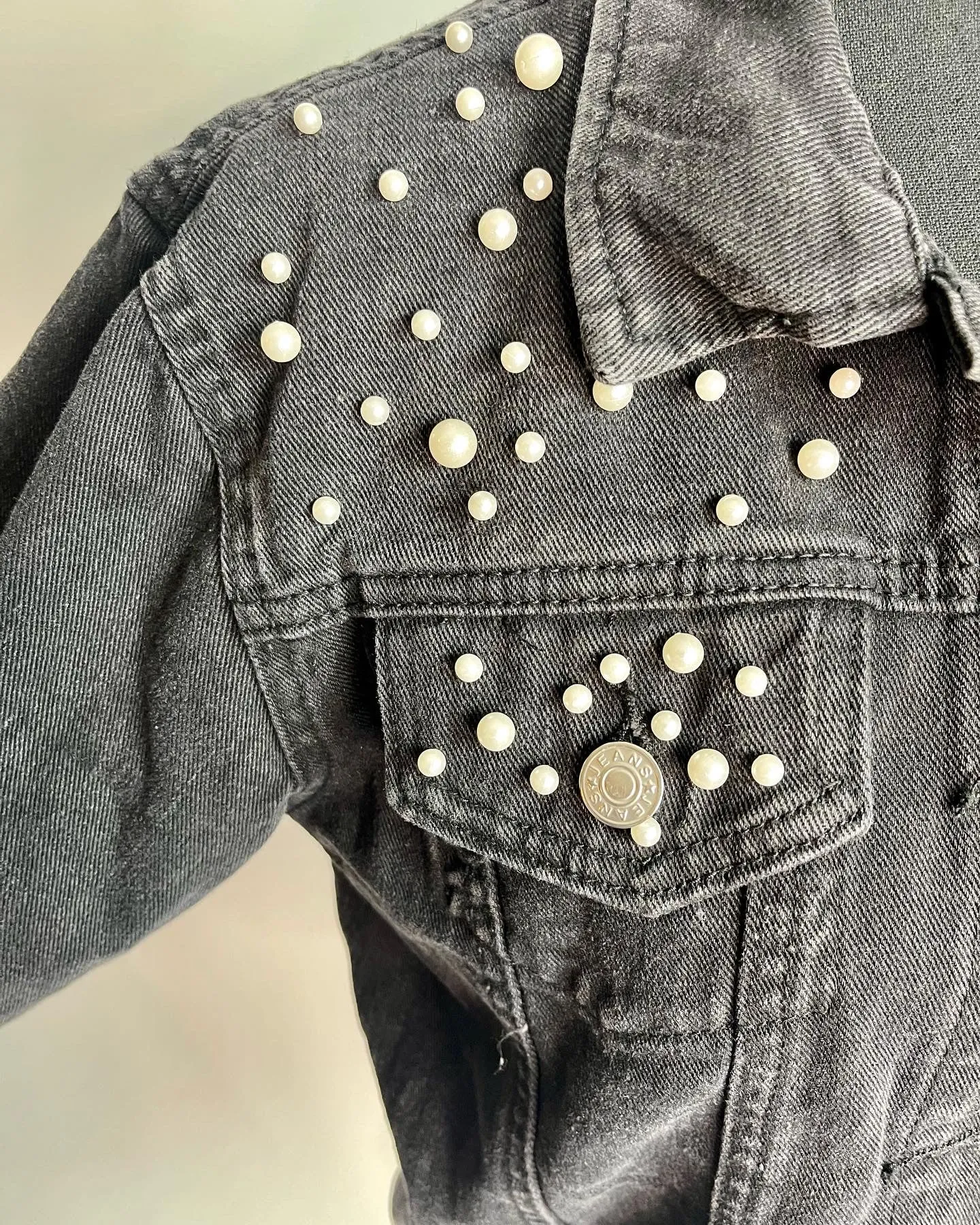 Denim Pearls Jacket