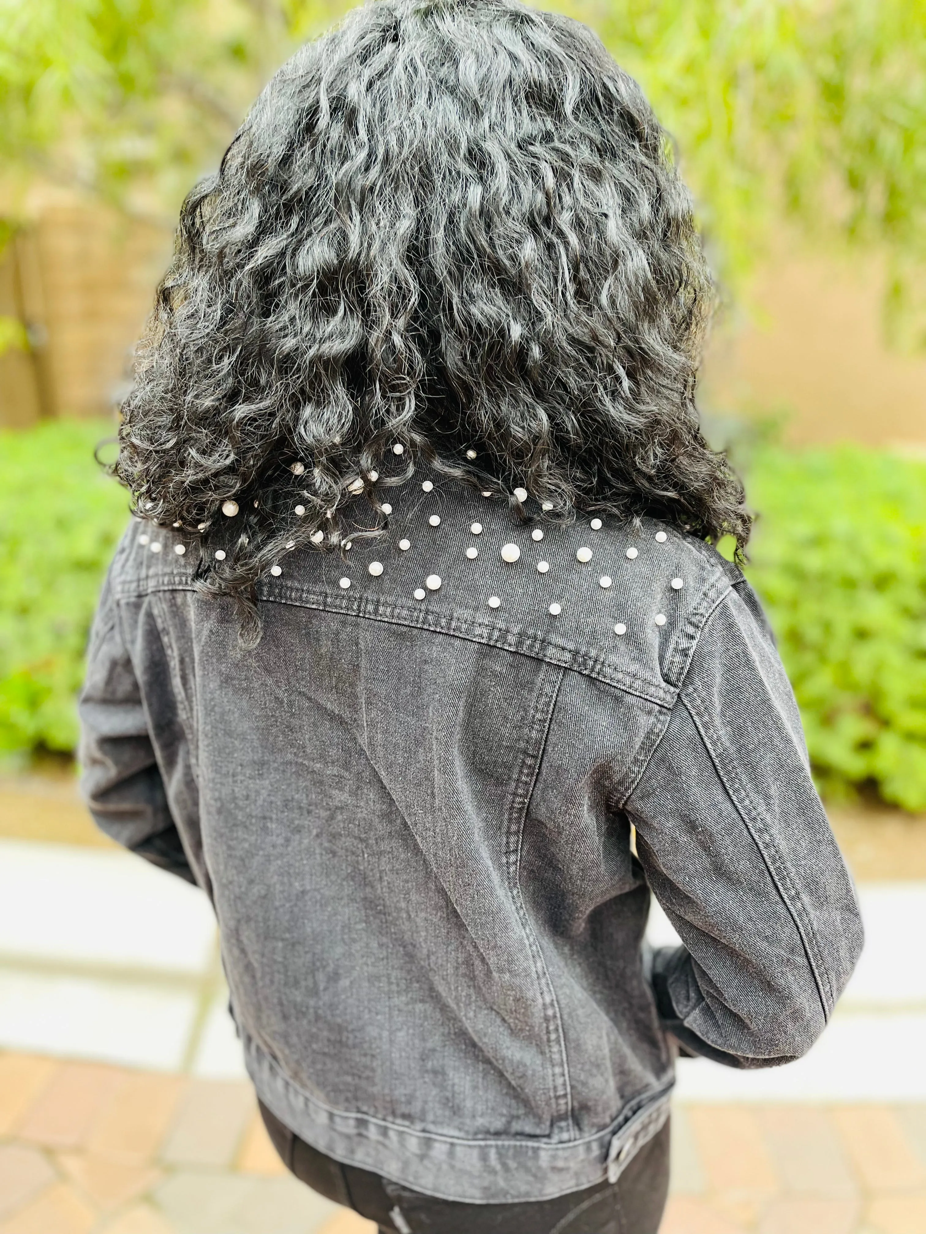 Denim Pearls Jacket