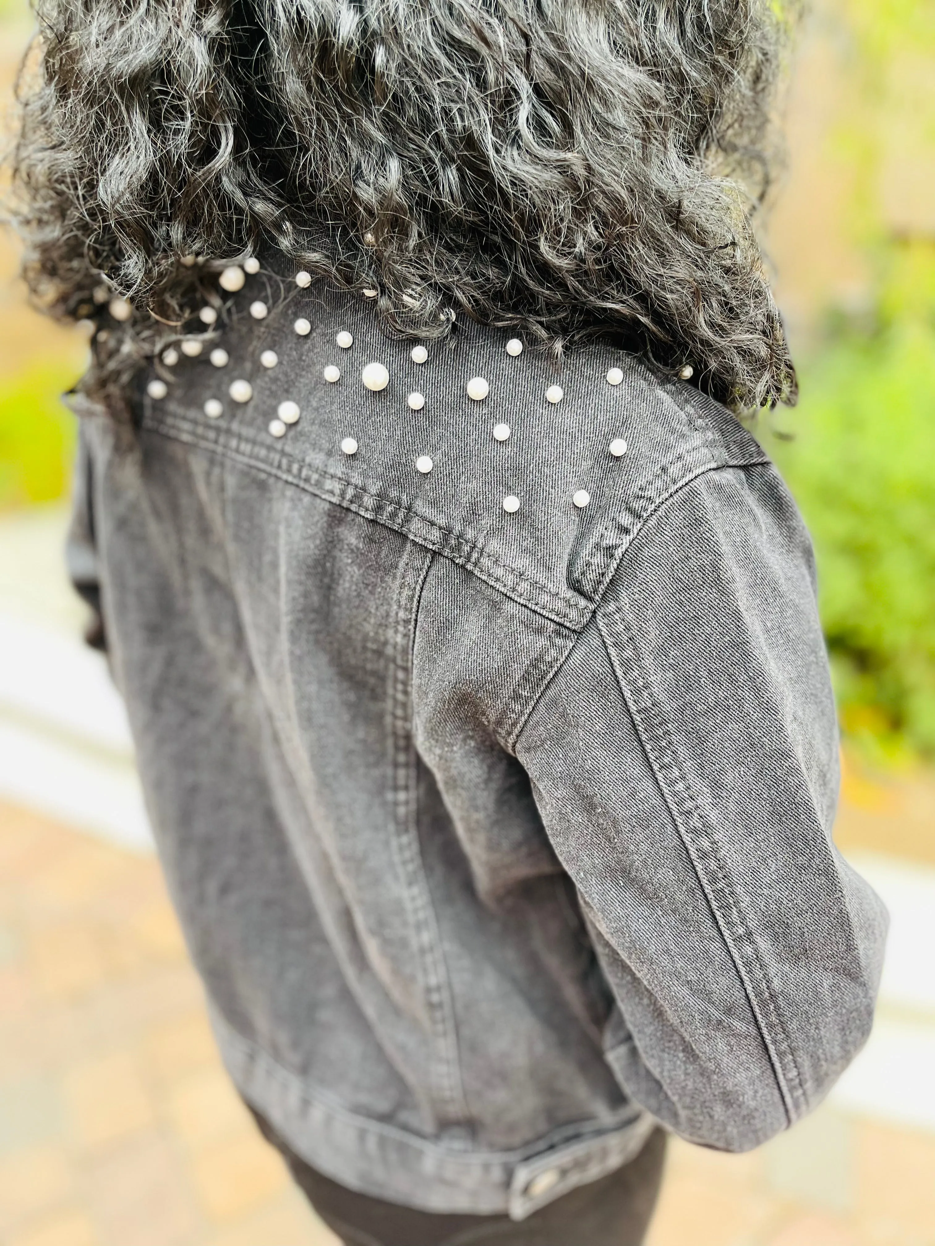 Denim Pearls Jacket