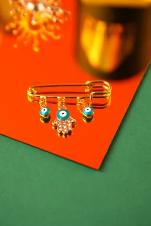 Evil Eye Paperclip Brooch