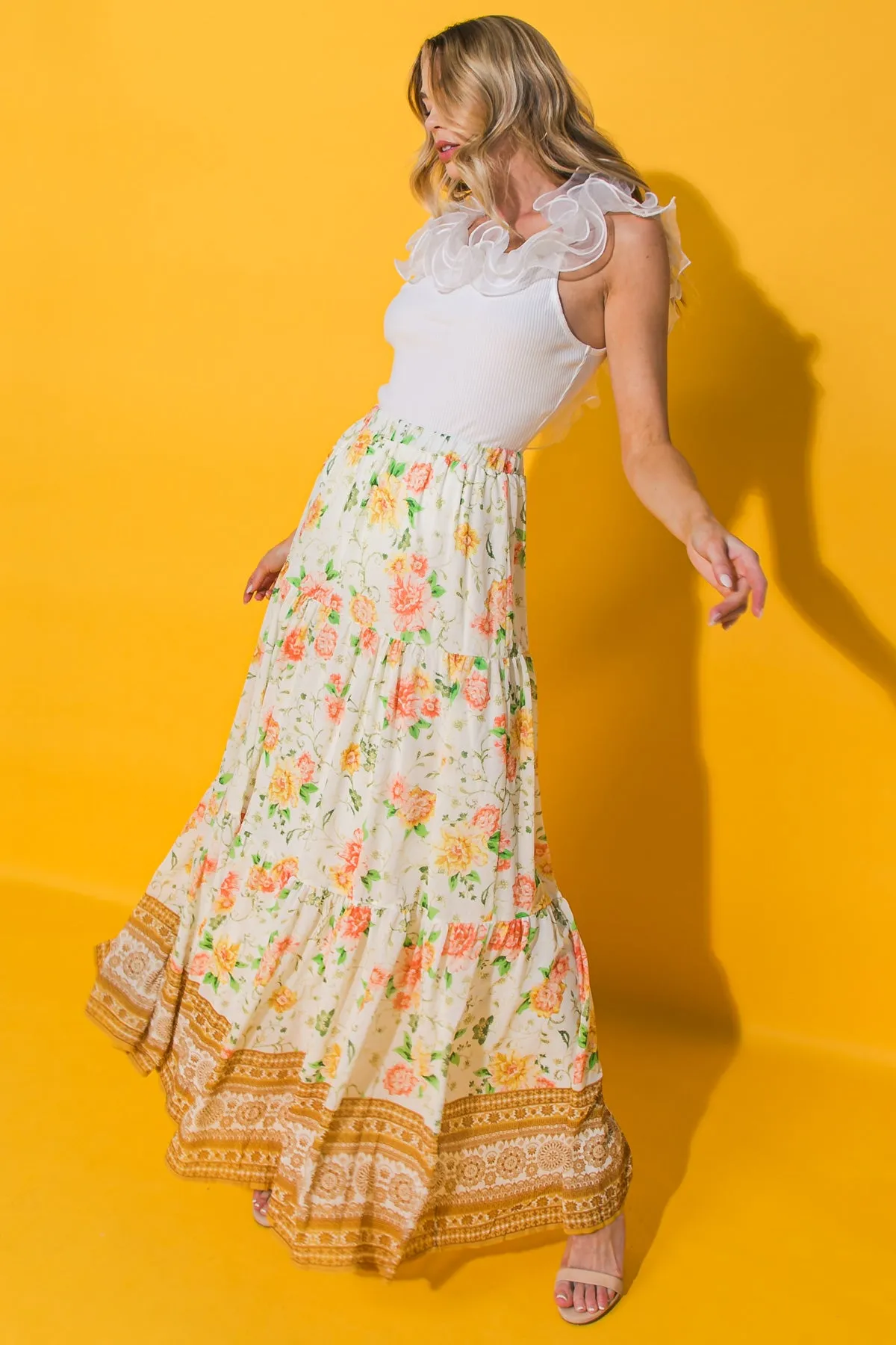FRIENDSHIP BRIGHT MAXI SKIRT