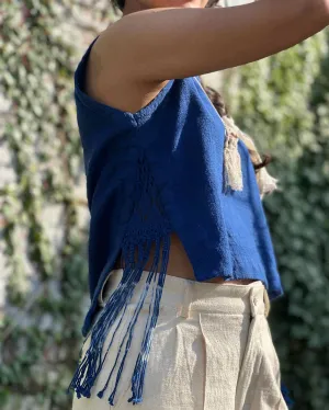 Gale Indigo Sleeveless Top
