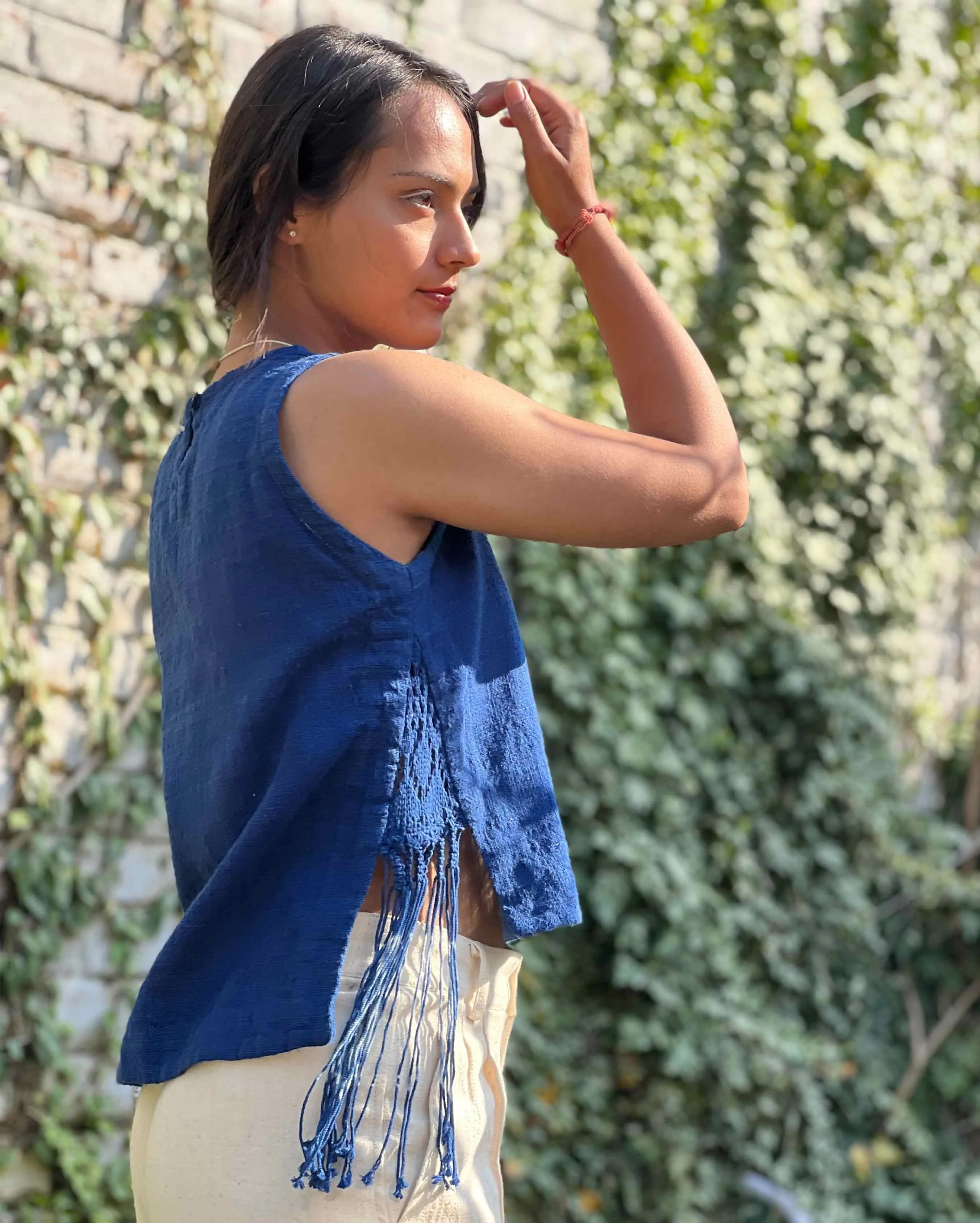 Gale Indigo Sleeveless Top