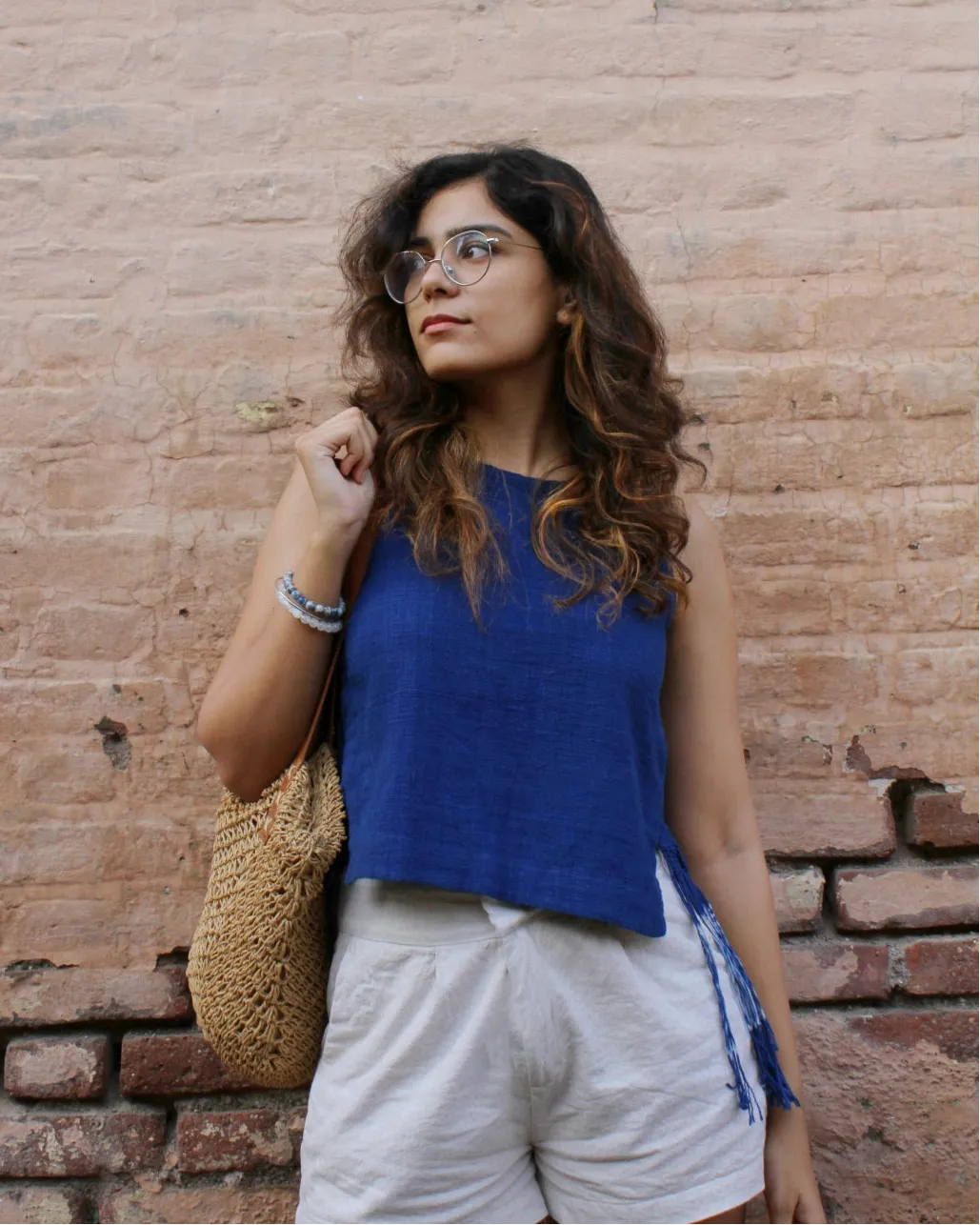 Gale Indigo Sleeveless Top