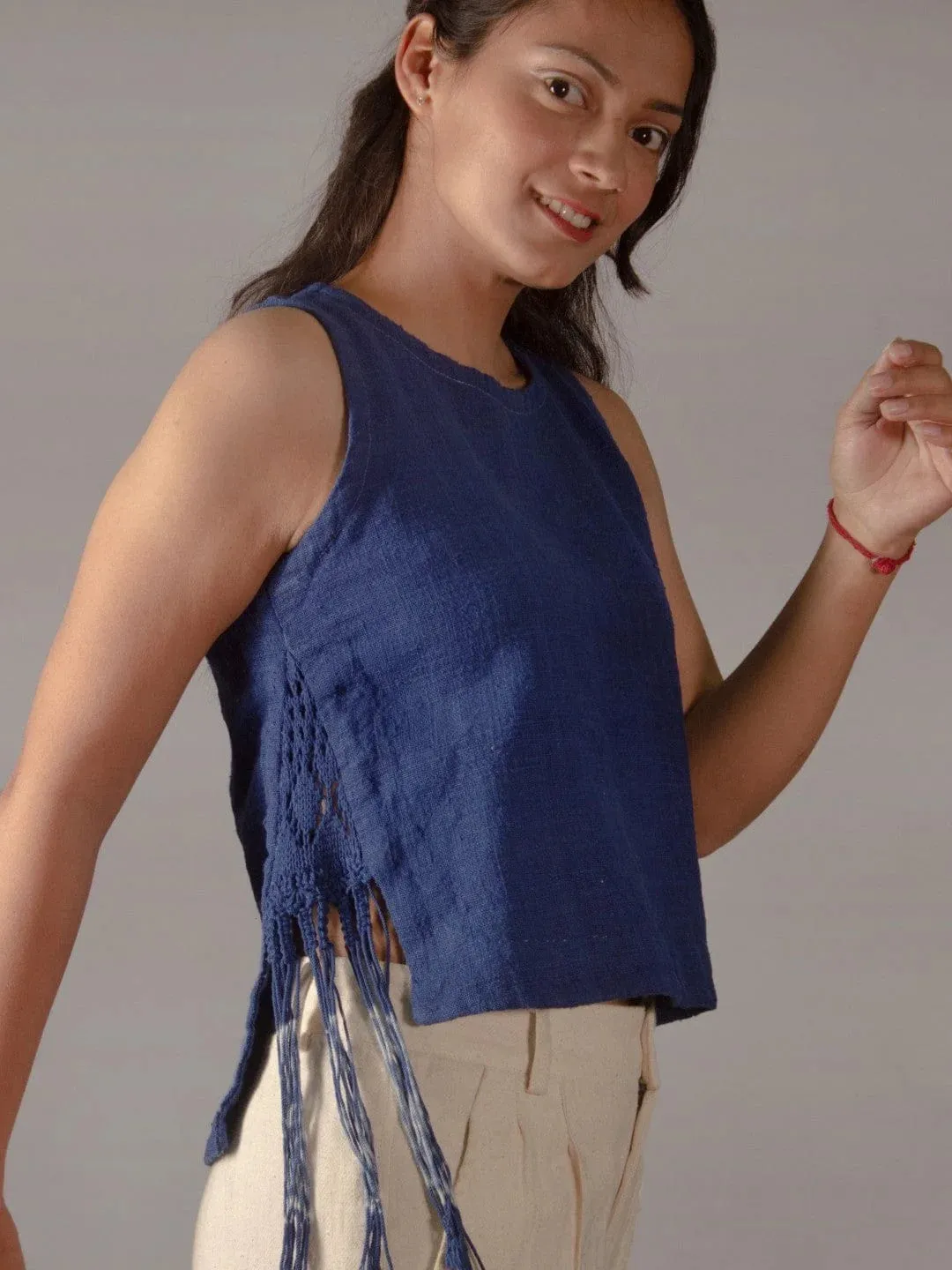 Gale Indigo Sleeveless Top