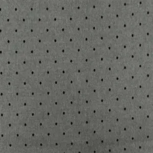 Gray-Black Dot Velvet Flocked Poly-Wool Brushed Twill Jacketing Fabric