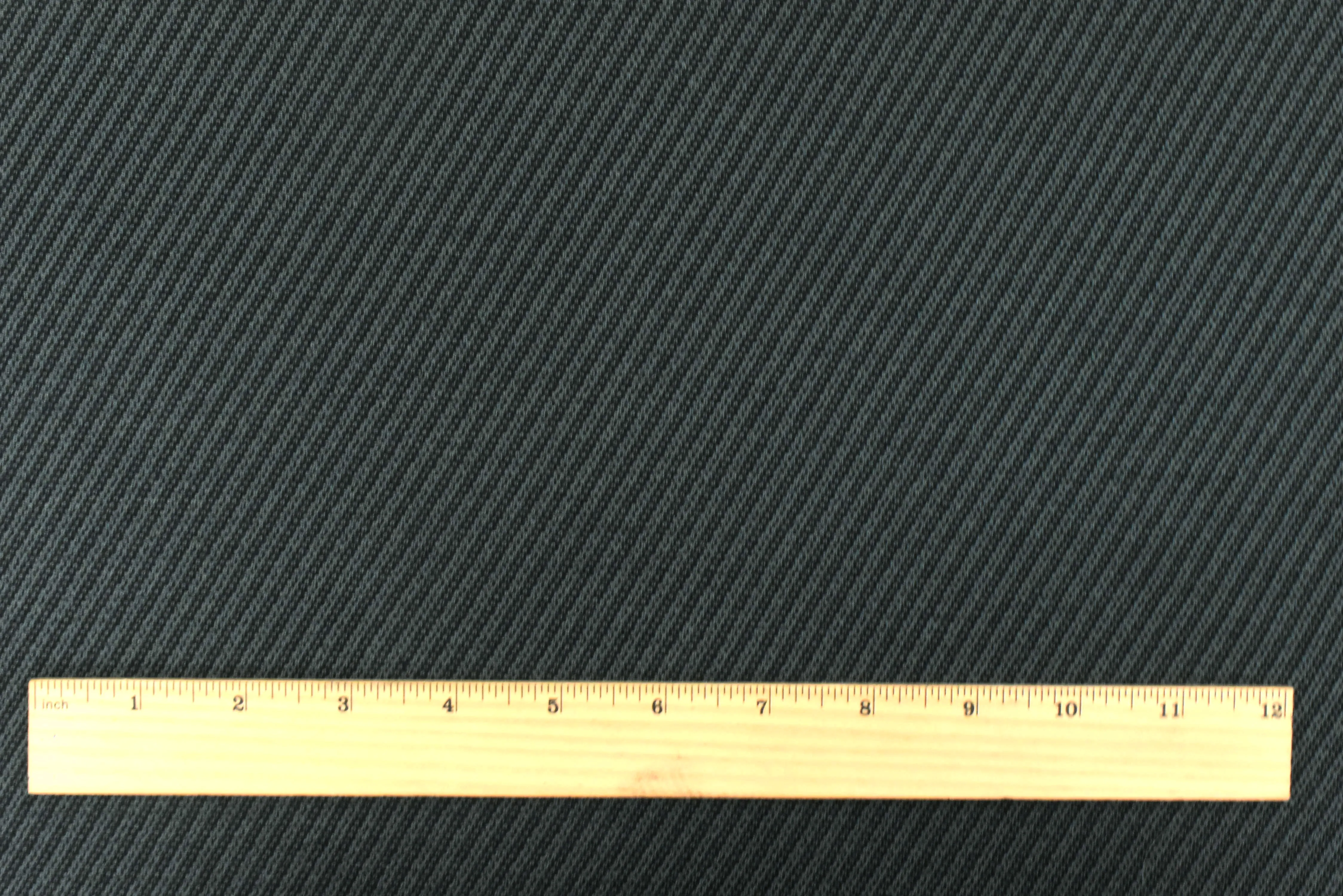 Gray-Black Twill-Like Jacquard Stretch Wool-Cotton Double Knit Fabric