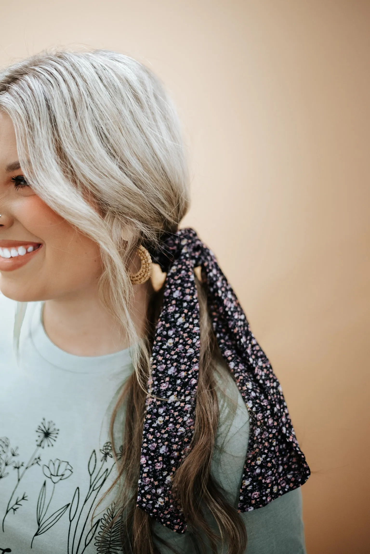 Hair Scarf Scrunchie, Black