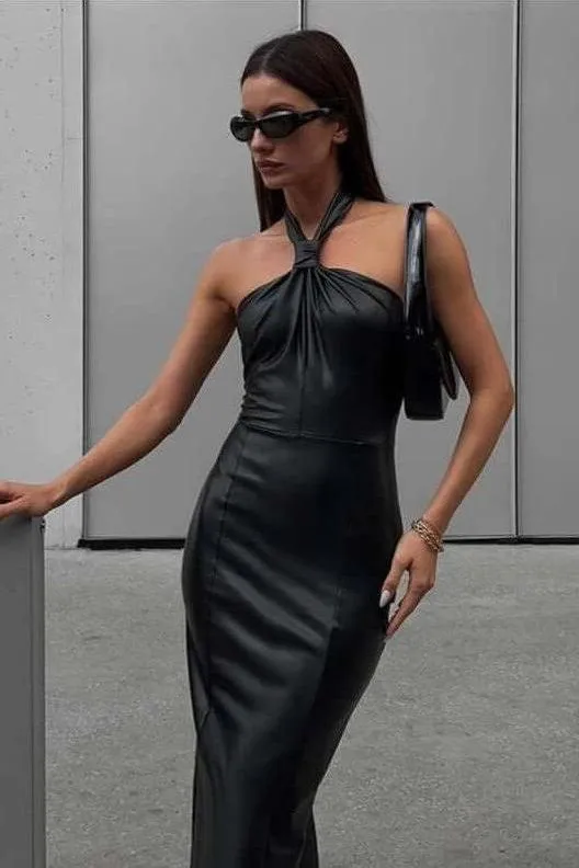 Halter Neck Hip Dress