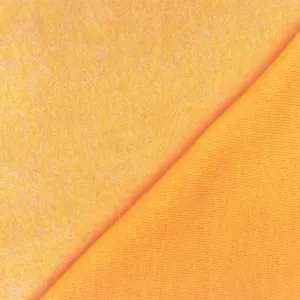 Happy Yellow Solid Stretch Polyester Cotton Brush Terry Fleece Knit Fabric