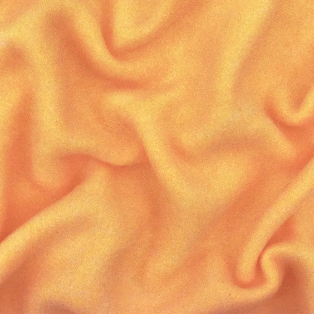 Happy Yellow Solid Stretch Polyester Cotton Brush Terry Fleece Knit Fabric