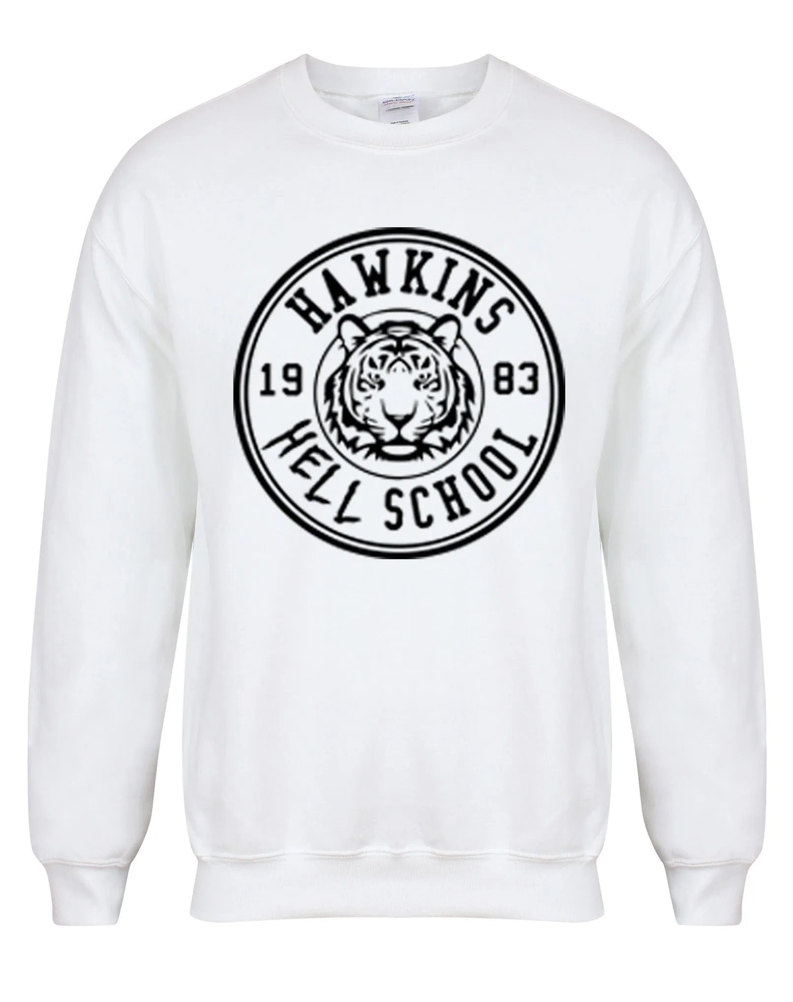 Hawkins 'Hell' School Badge - Unisex Fit Sweater