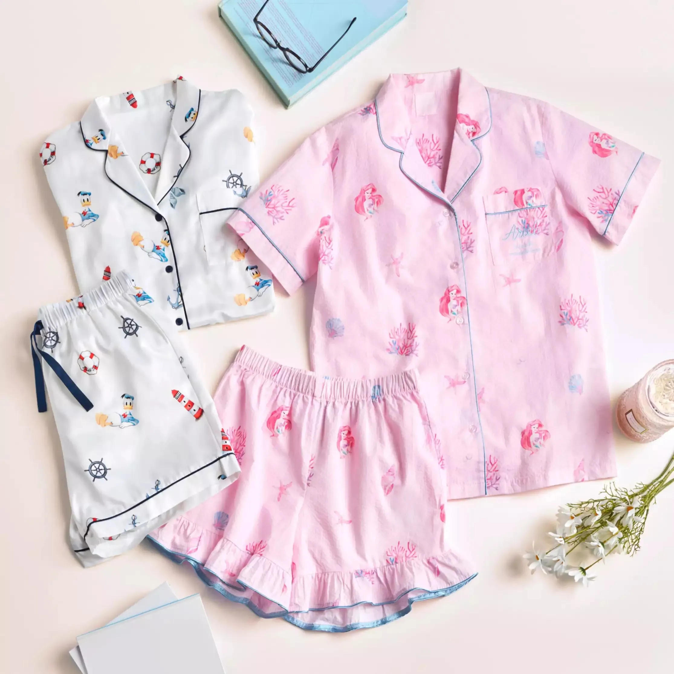 JDS - Summer Room Wear x Ariel Short Sleeve Pajama for Adults