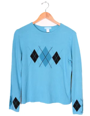 Jennifer Moore Blue Preppy Sweater