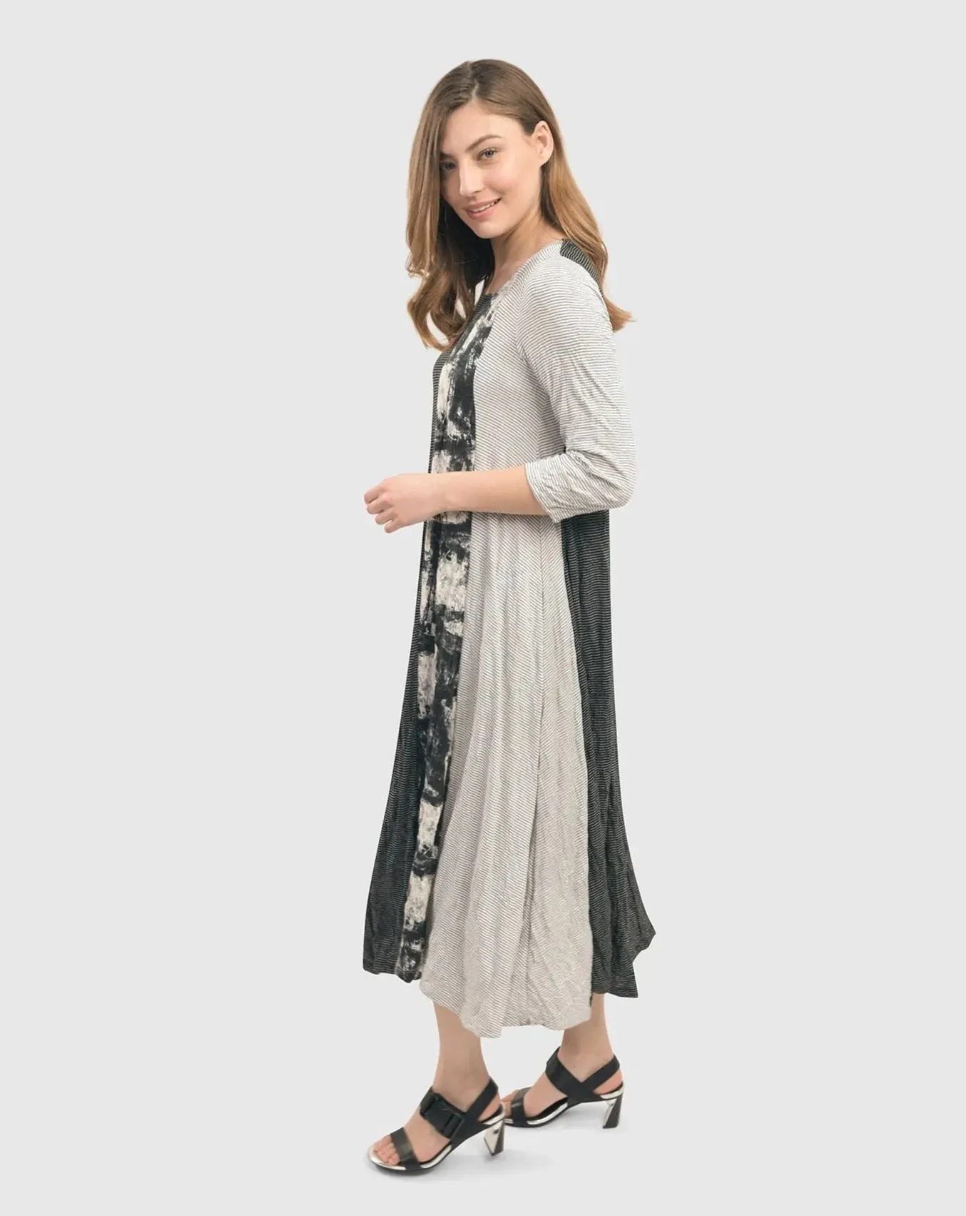Jill Crinkle Swing Dress, Mono