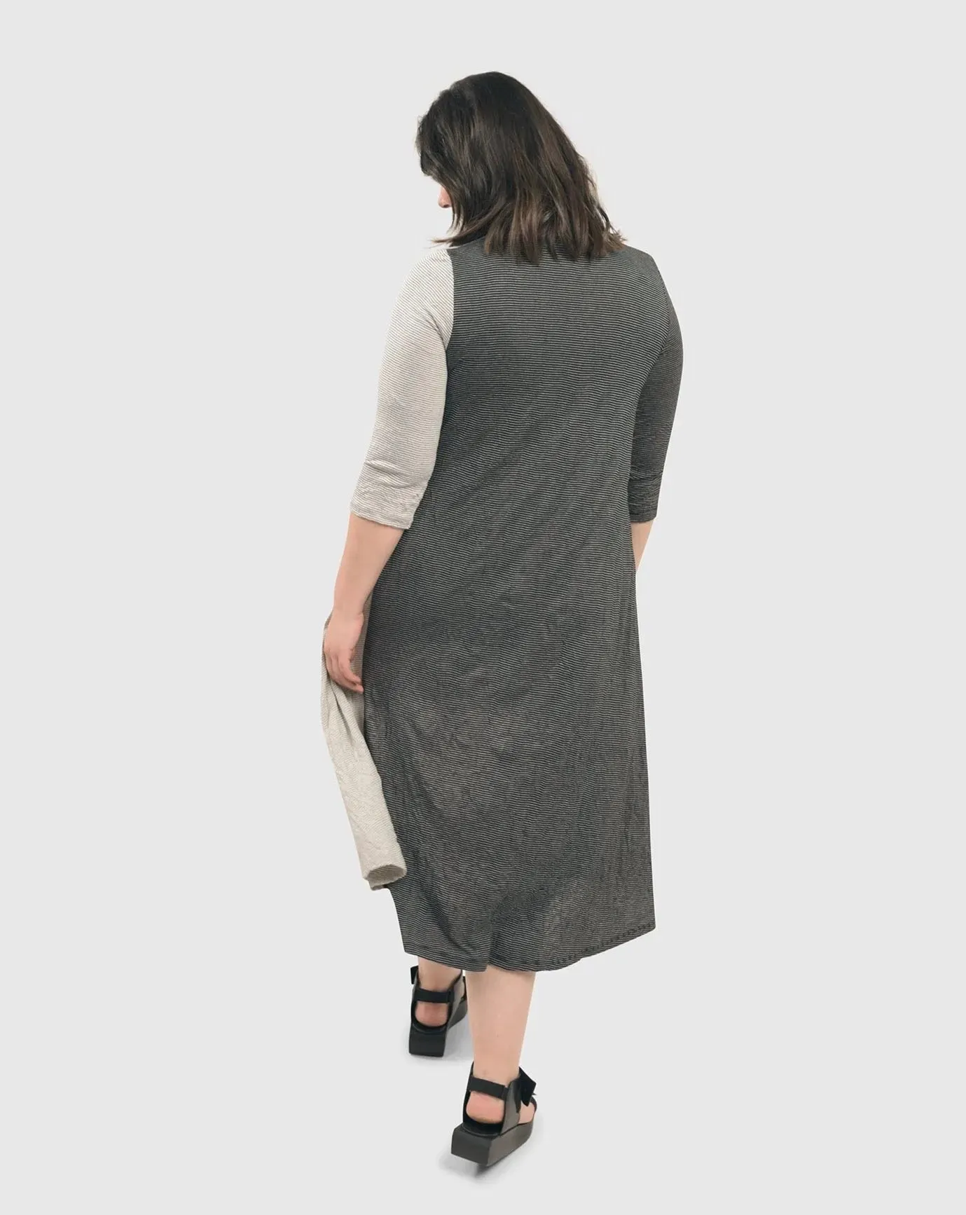 Jill Crinkle Swing Dress, Mono