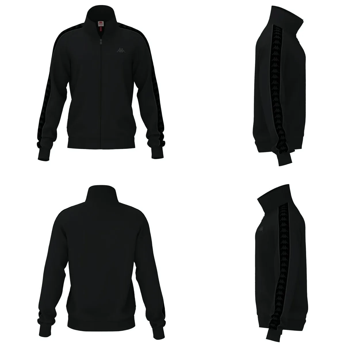 Kappa Black/Black 222 Banda Anniston Track Jacket (3502050-A2G)