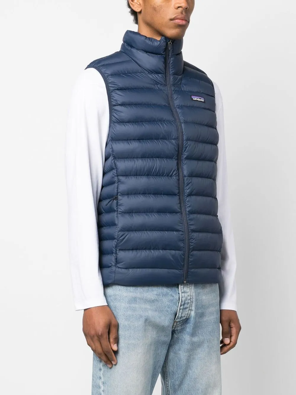 logo-patch feather-down gilet