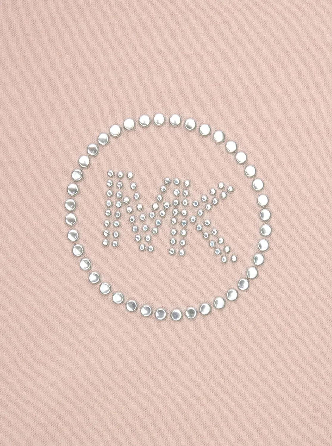 Michael Kors Women's Studded Mk Charm Cropped T-Shirt