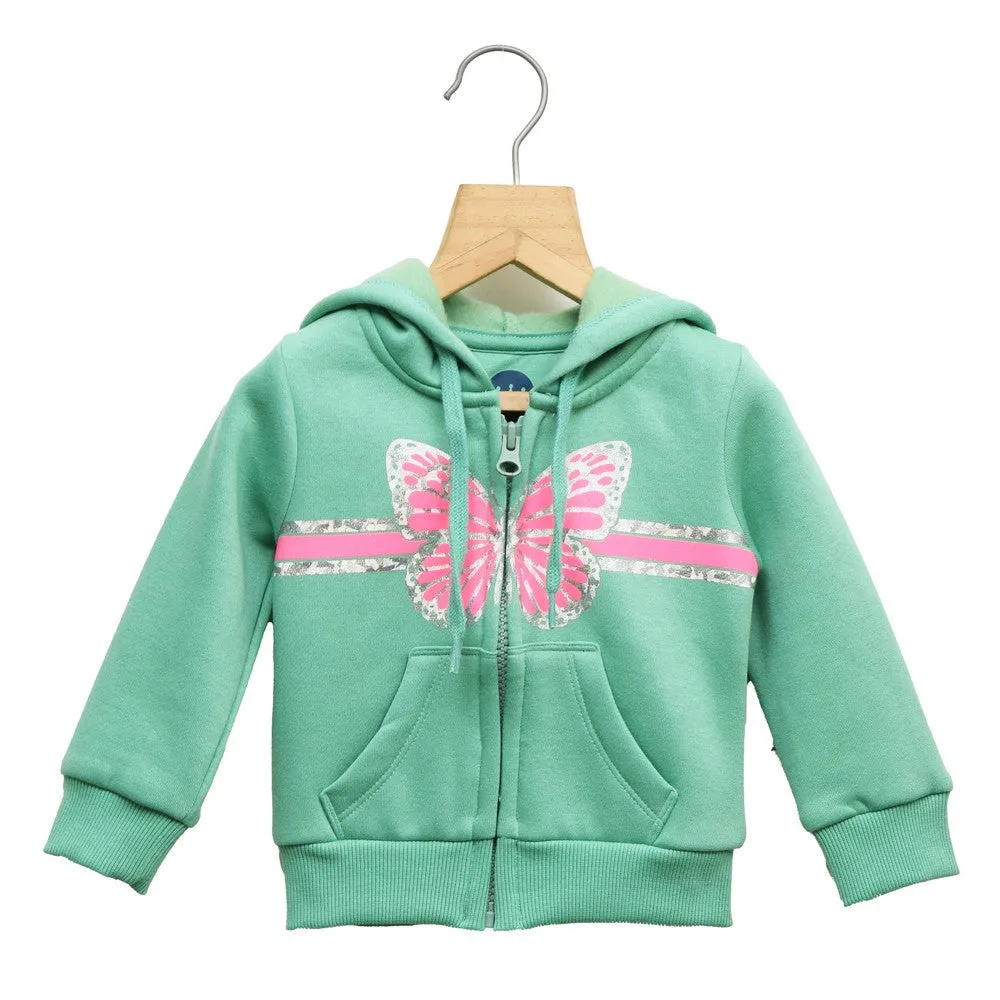 Mint Sea Green Hooded Sweat Jacket