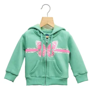 Mint Sea Green Hooded Sweat Jacket