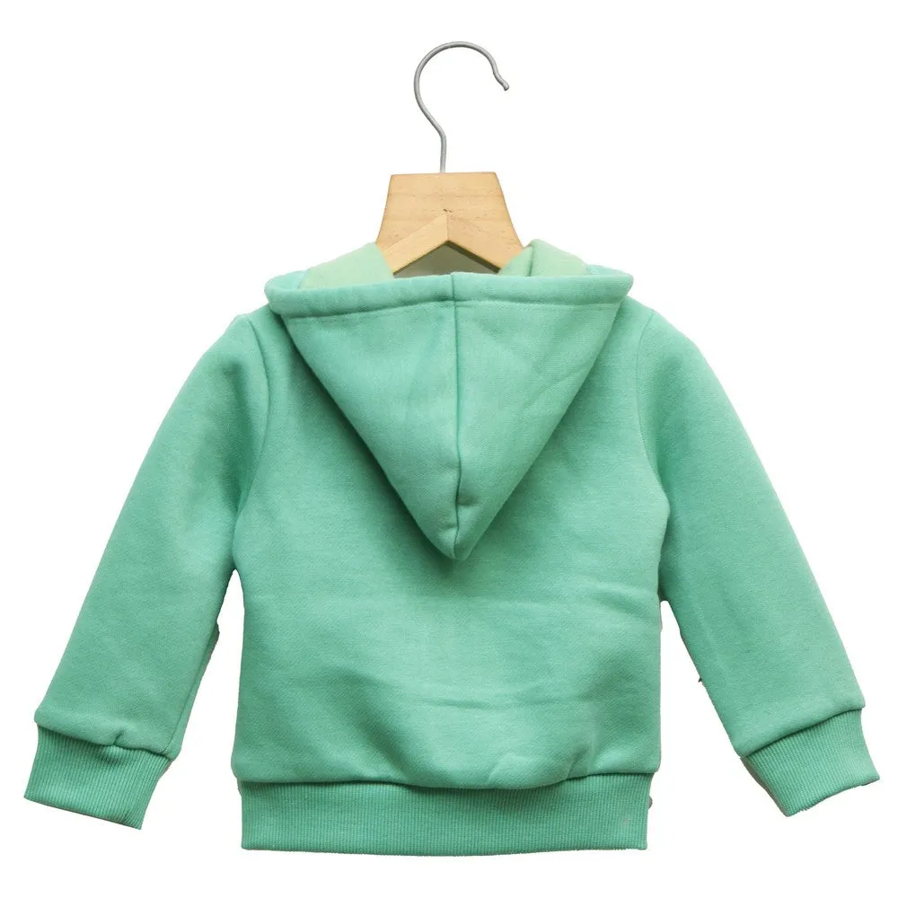 Mint Sea Green Hooded Sweat Jacket