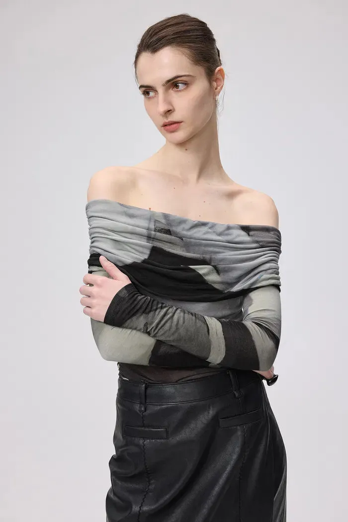 Munda Off Shoulder Petal Top in Tencel Wool Blend