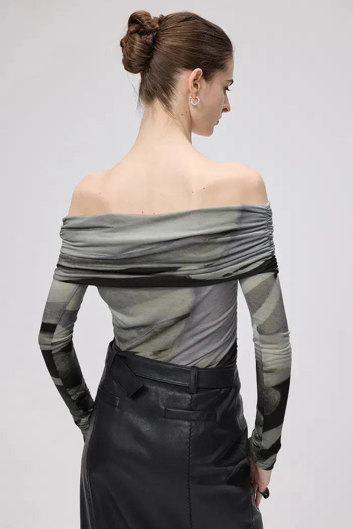 Munda Off Shoulder Petal Top in Tencel Wool Blend