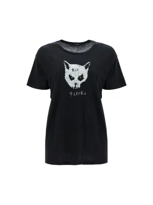 Nine Lives Graphic Cotton T-Shirt