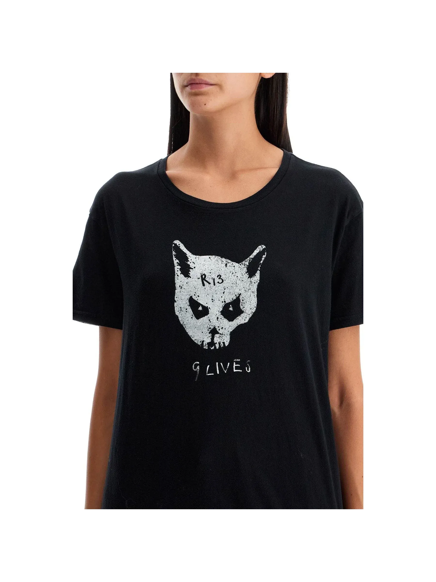Nine Lives Graphic Cotton T-Shirt
