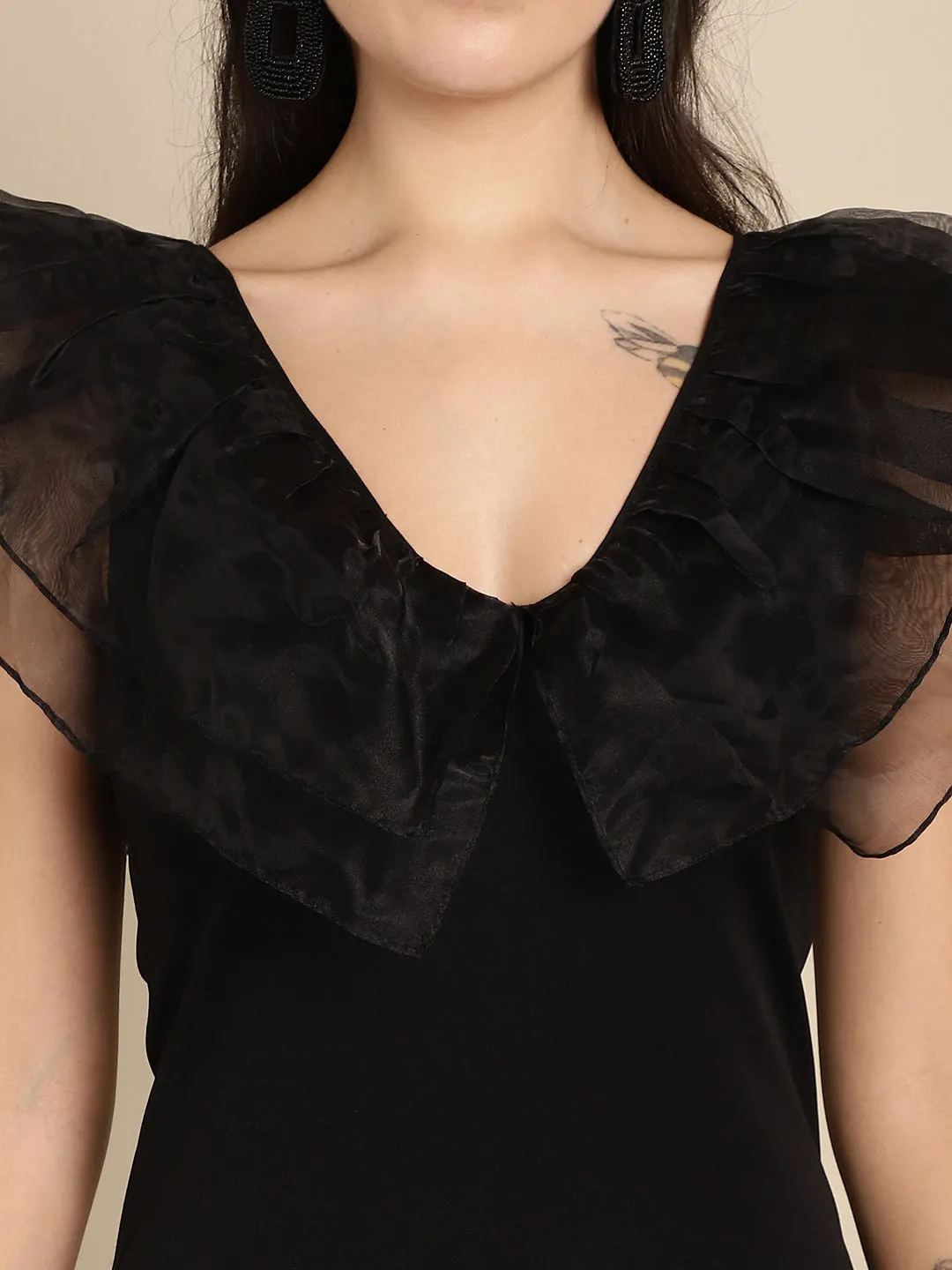 Organza Frill Short Dress