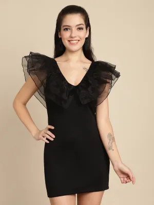 Organza Frill Short Dress