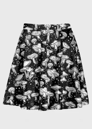 Plus Size Dark Academia Galaxy Mushroom Skirt